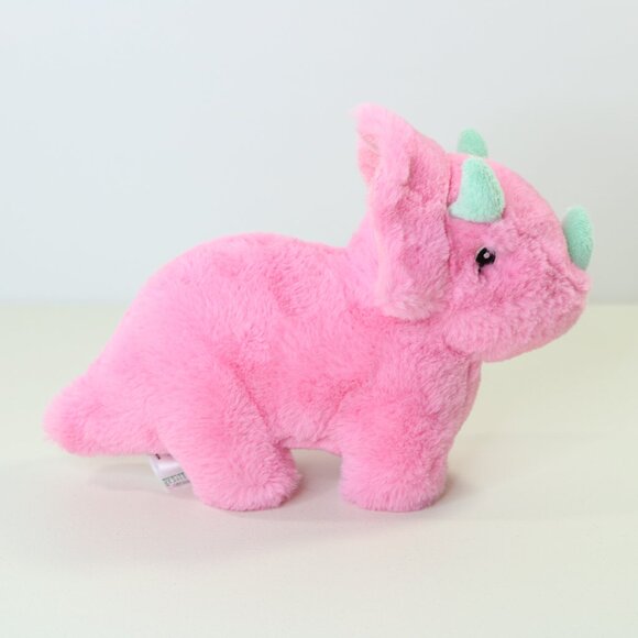 Aurora World Eco Nation Pink Triceratops Dinosaur Soft Plush Stuffed Animal Toy - Picture 5 of 12